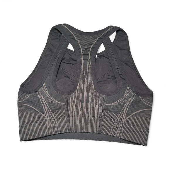 Gymshark Apex Seamless Sports Bra Black Onyx Gray Women’s Sz S NWOT High Neck - Picture 4 of 6
